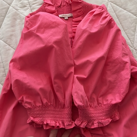 LOVE THE LABEL zuri top in pink carnation large 100% cotton - Picture 15 of 16